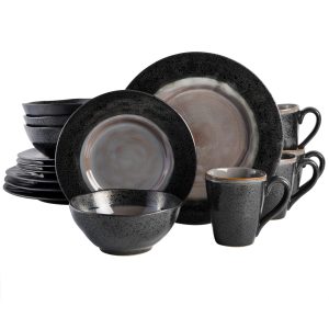 Tableware set grey earthenware